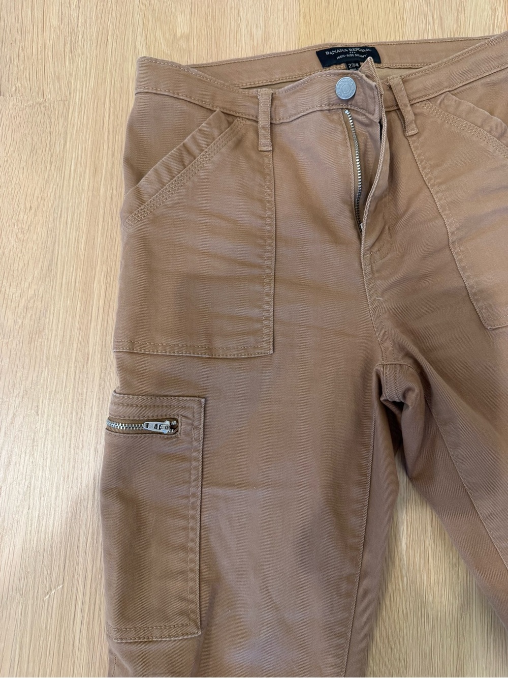 Banana Republic high rise Skinny Cargo Jeans - Brown size 27/4 - Picture 3 of 4
